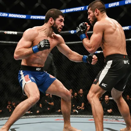 За минуту вырубил бразильского гиганта, который заставил Хабиба плакать: каким был первый нокаут Ислама Махачева в UFC