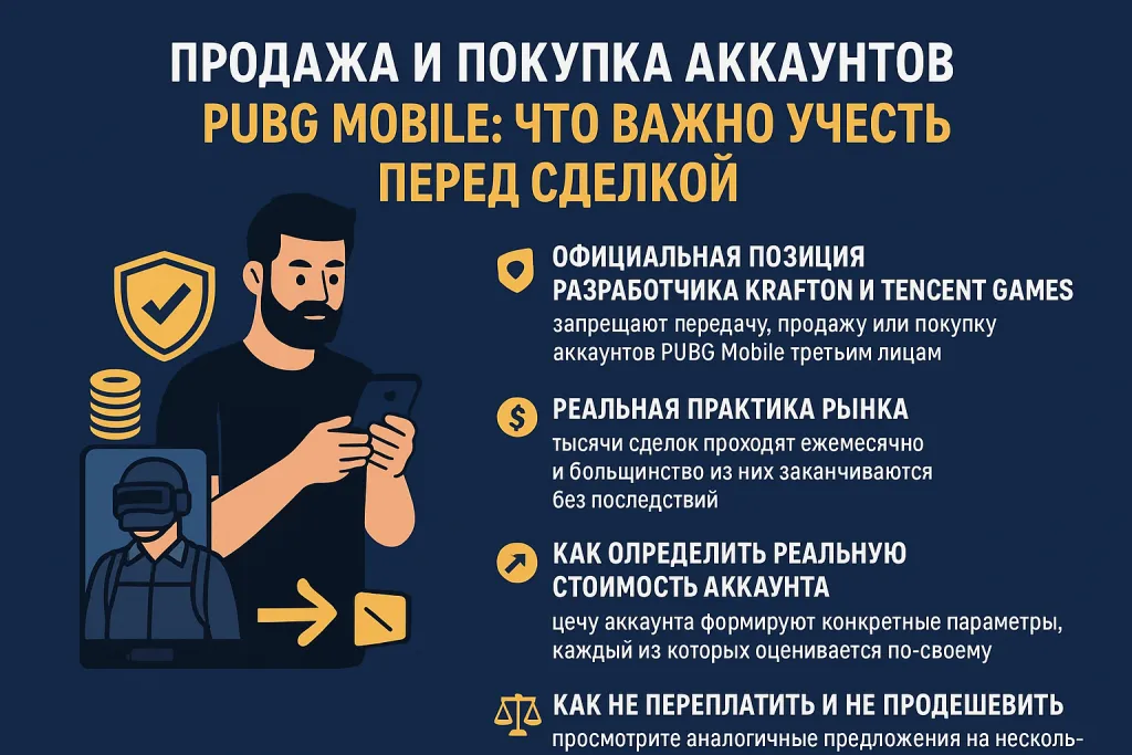 Продажа и покупка аккаунтов PUBG Mobile: что важно учесть перед сделкой