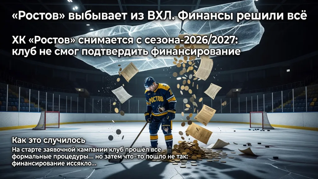 «Ростов» выбывает из ВХЛ. Финансы решили всё
