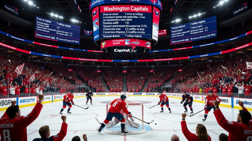 Положение Washington Capitals в турнирной таблице НХЛ: результаты и статистика команды в Восточной конференции
